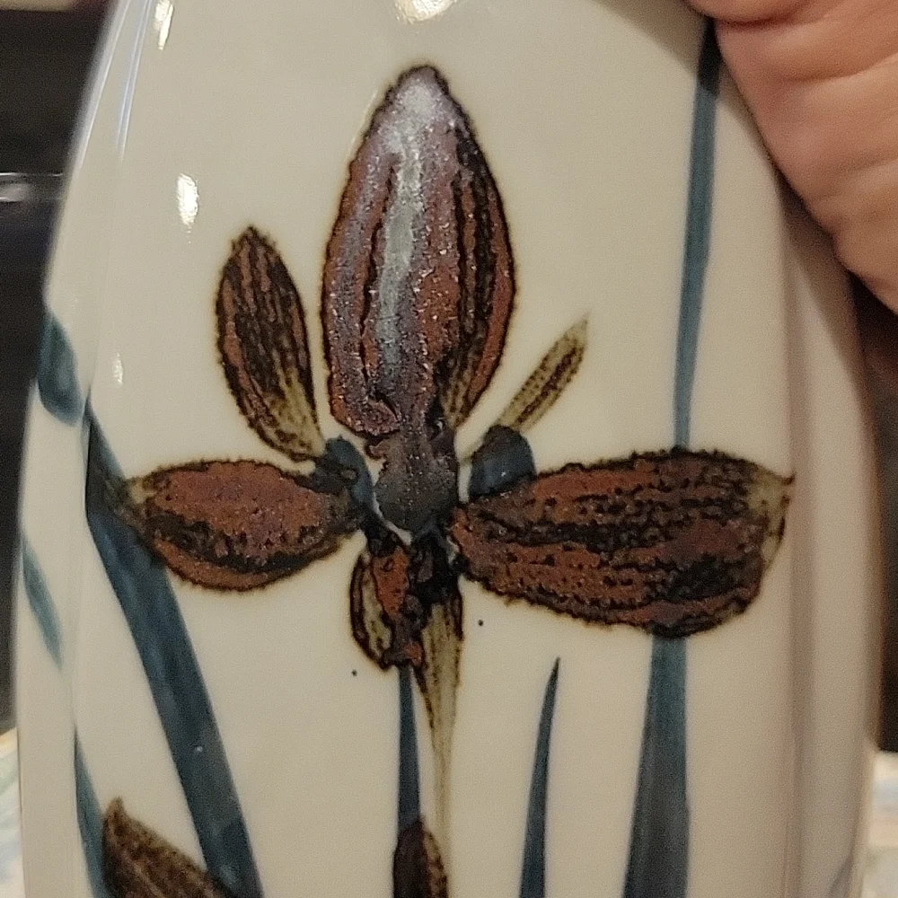 Shirokiya Metallic glaze vase,Vintage,euc